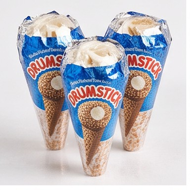 Drumstick Vanilla Sugar Cones